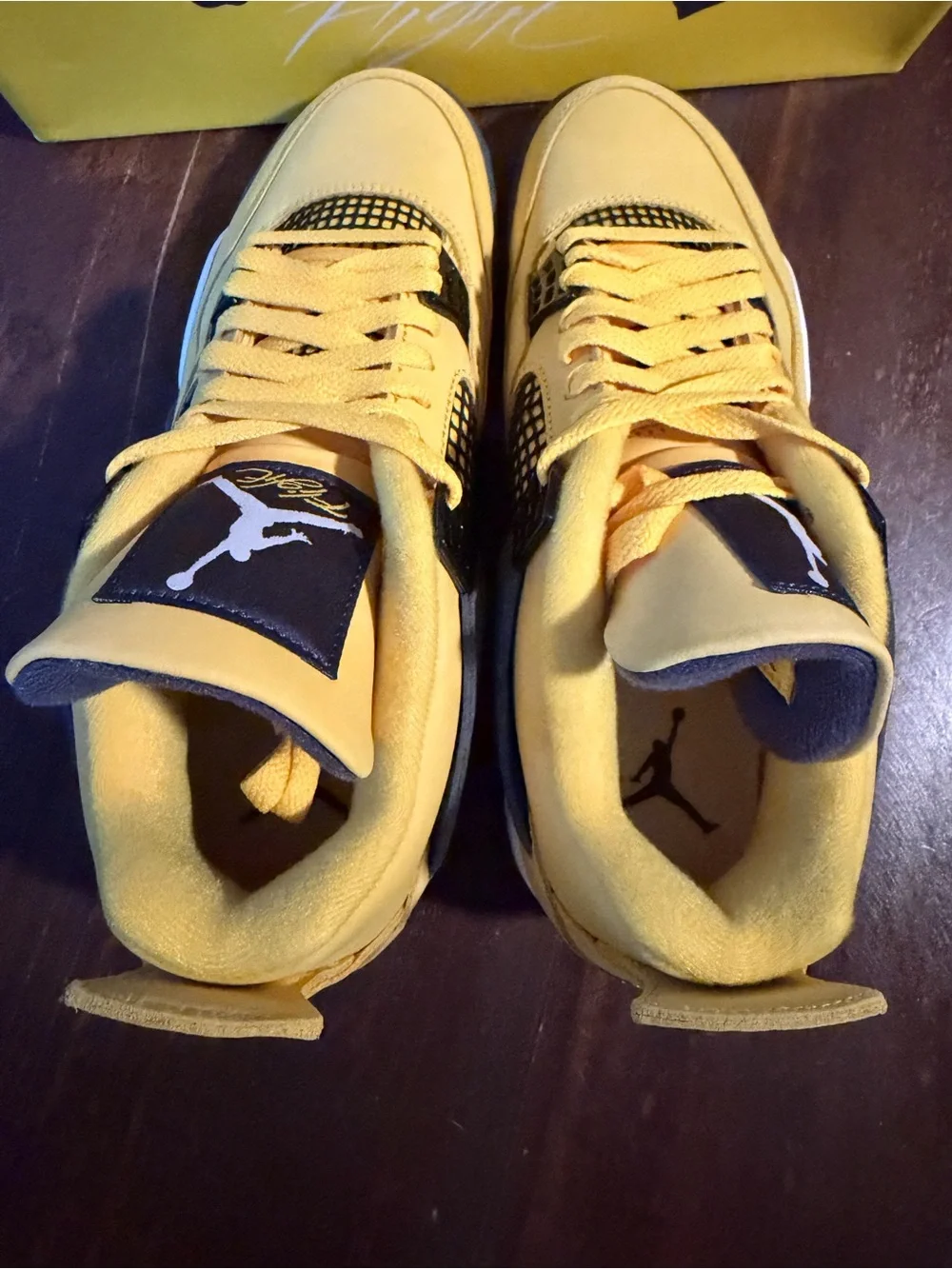Nike Air Jordan 4 Retro 'Lightning' Sneakers in Tour Yellow - Size 9M DeadStock